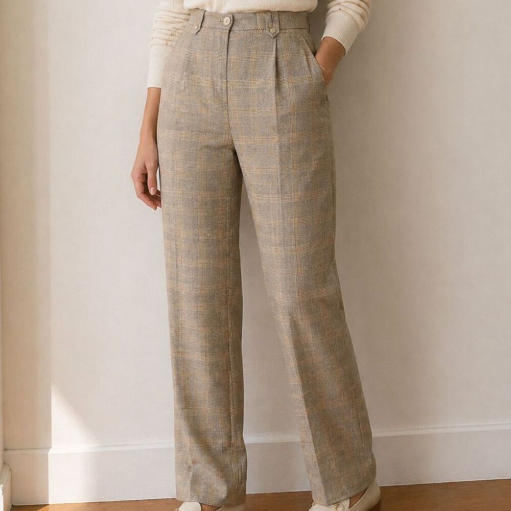 Vintage Griffith Gray St. John Wool Blend Trousers Pant 12 Italy Tailored Career